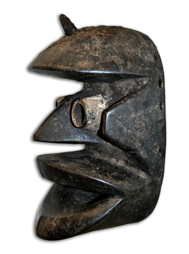 african_mask-lips Image of tribal police mask.