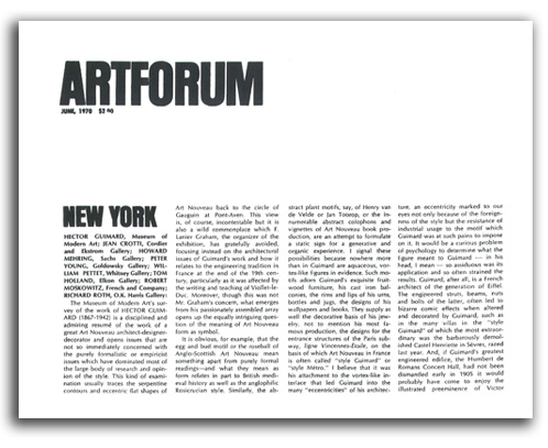 art_forum Image of article in 'Art Forum.'