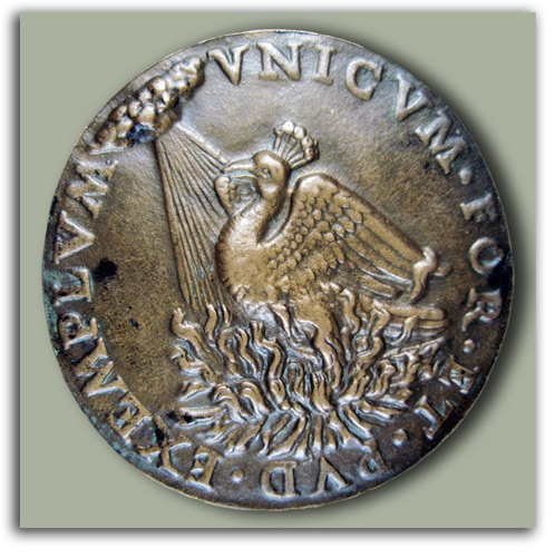astallia_medal-02 Image of backside of Mantuan portrait medal.