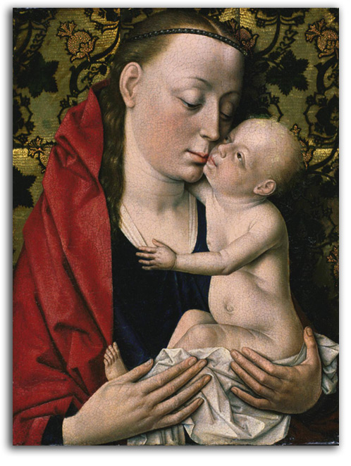bouts-virgin-child Image of Bouts painting entitled 'Virgin and Child.'