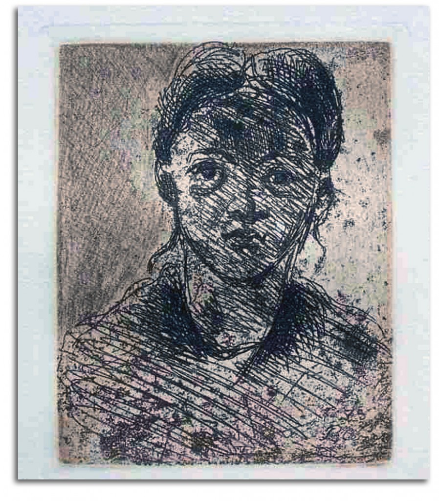 cezanne-head-girl-1873 Image of 'Head of a Young Girl' by Cezanne, 1873.