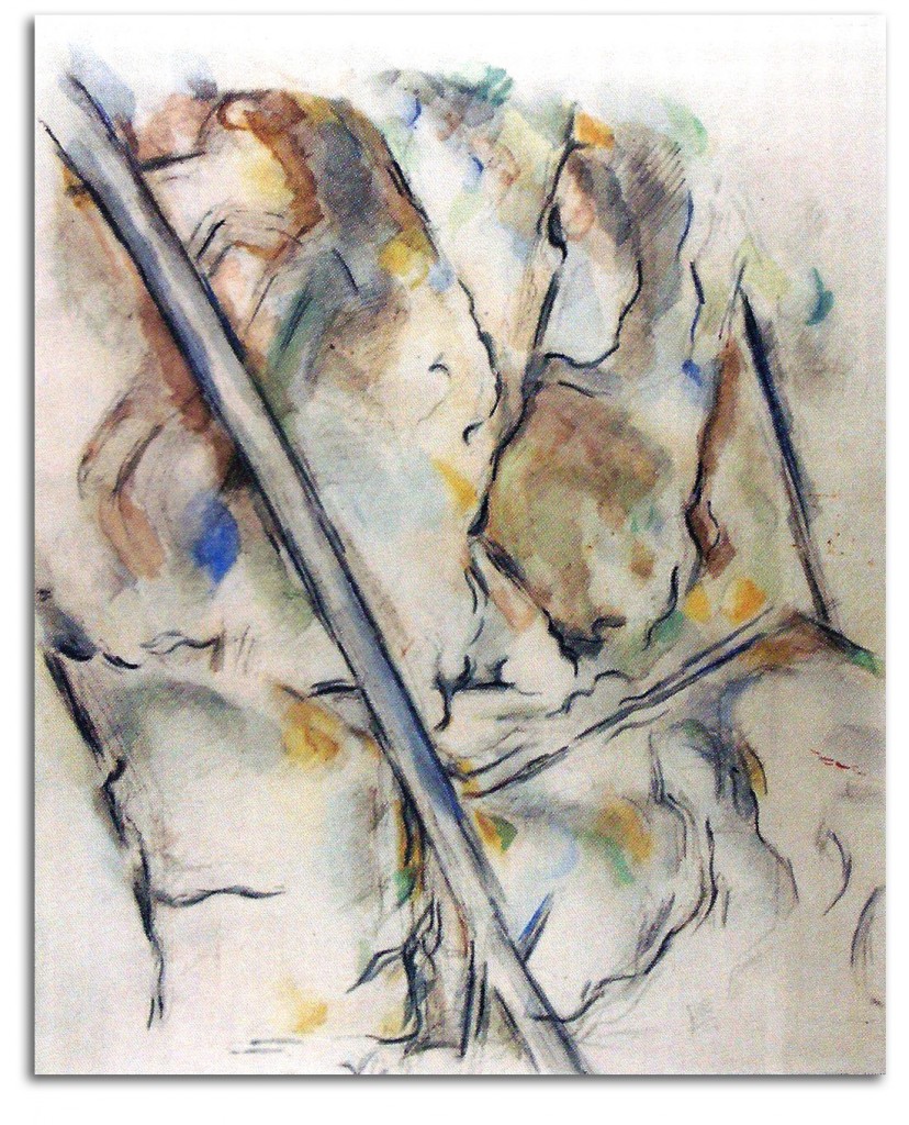 cezanne-rock-trees Image of Cezanne's 'Pine Trees and Rocks.'