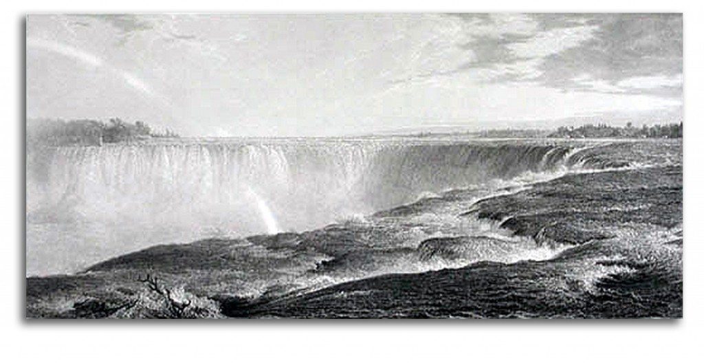church-niagara_falls Image of Church's engraving of Niagara Falls.