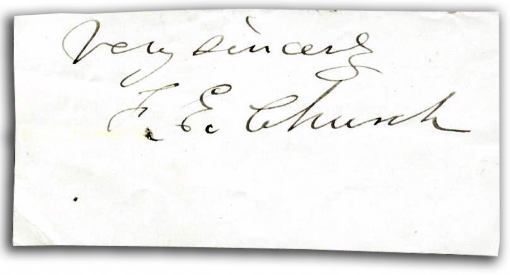 church-signature Image of Frederick Church's signature.