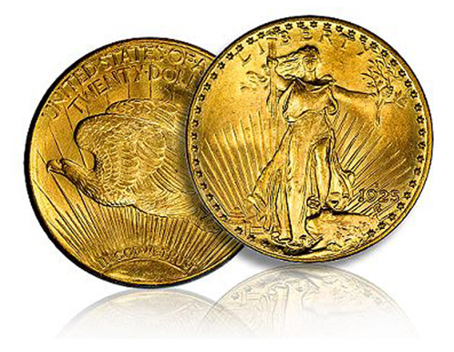 coins-dbbl_eagle Image of 20-dollar gold coin.