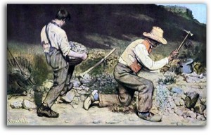courbet-stonebreakers Image of Courbet's 'Stone Breakers.'