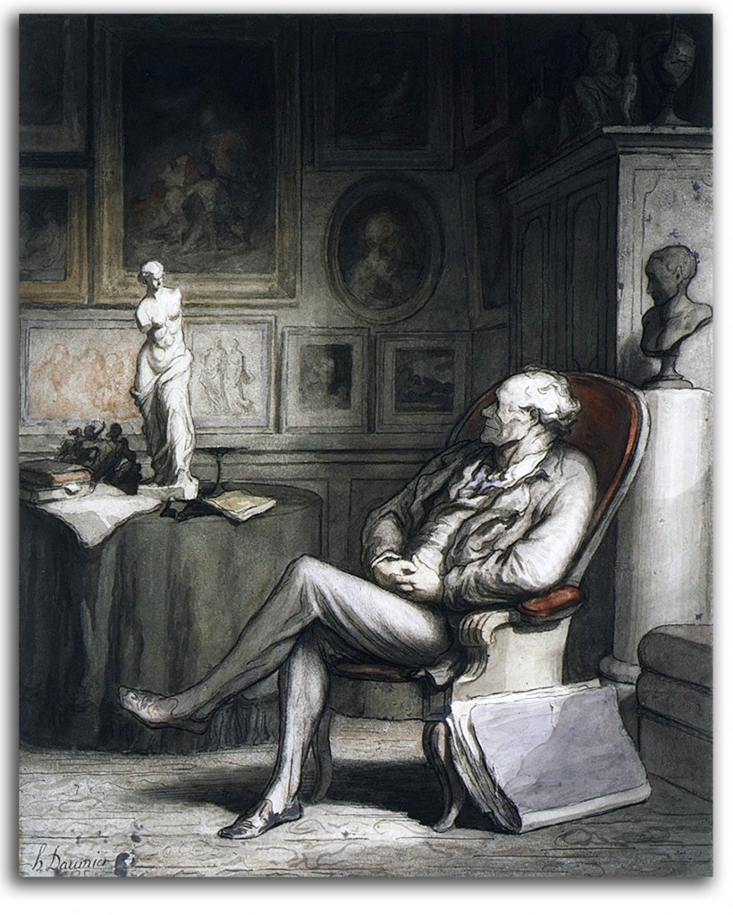 daumier-connoisseur Image of 'The Connoisseur' by Daumier.