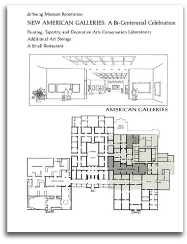 de_young-1976 Brochure for De Young Museum floor plan and renovation circa 1976.