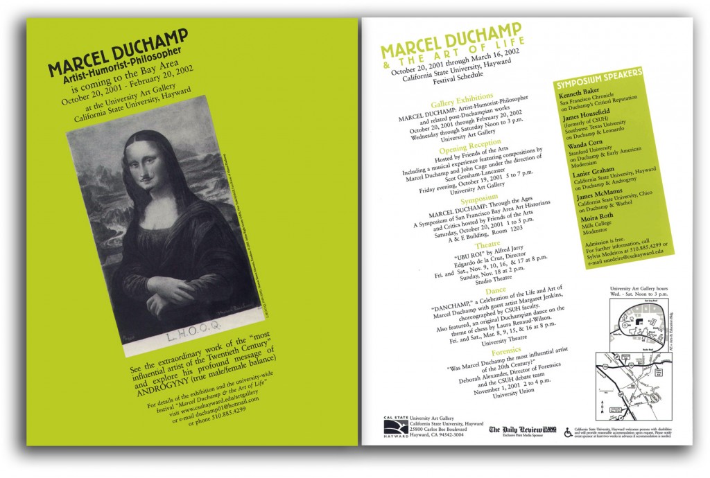 duchamp_2001_ex_brochure-2pp Front and back spread for Duchamp brochure.