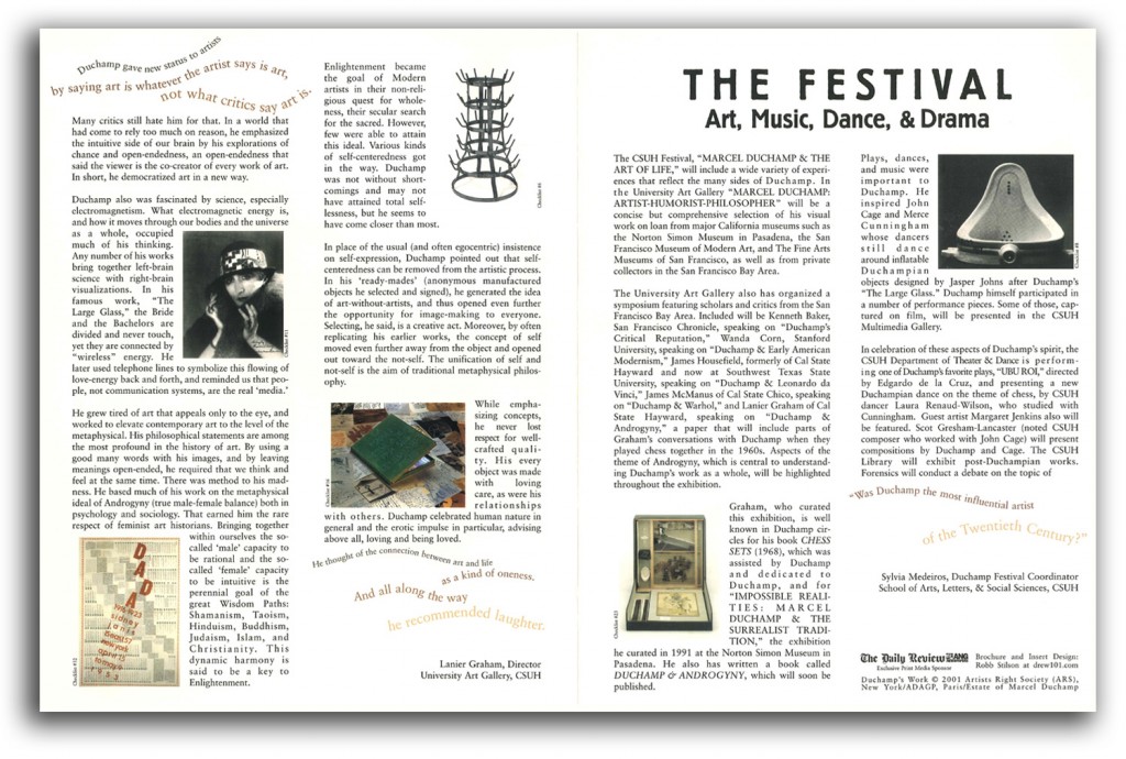 duchamp_2001_ex_brochure-white-p1 Interior image of Duchamp exhibit brochure.