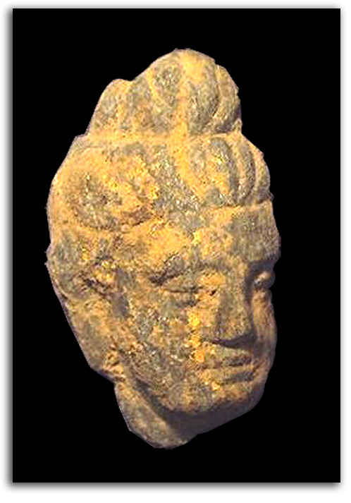 gandhara_head-1 Image of stone Buddha head.
