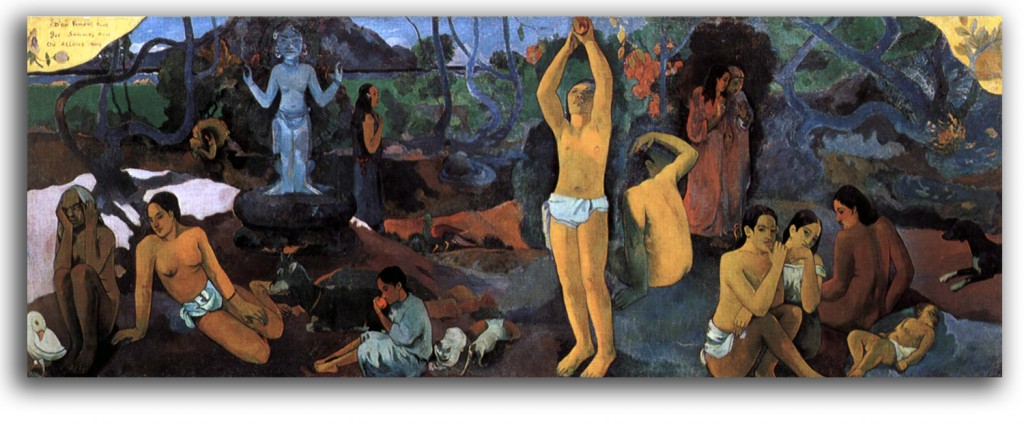 gauguin-where_do_we_come_from Image of Gauguin painting.