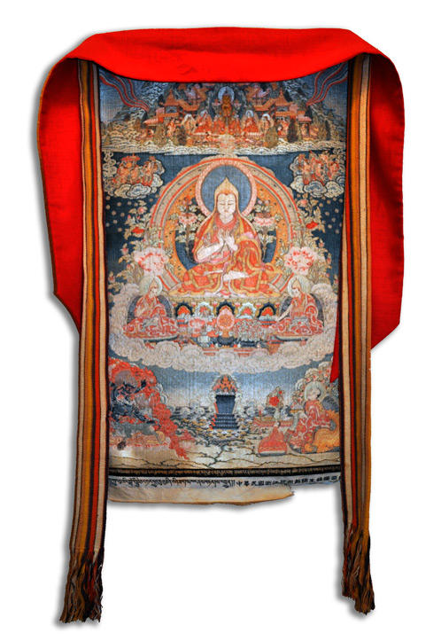 guru_rinpoche_thangka Image of Guru Rinpoche Thangka shrine.