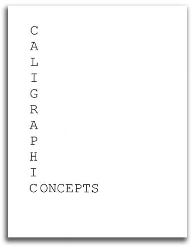 handmade_press-caligraphic_concepts Image of cover for 'Caligraphic Concepts.'