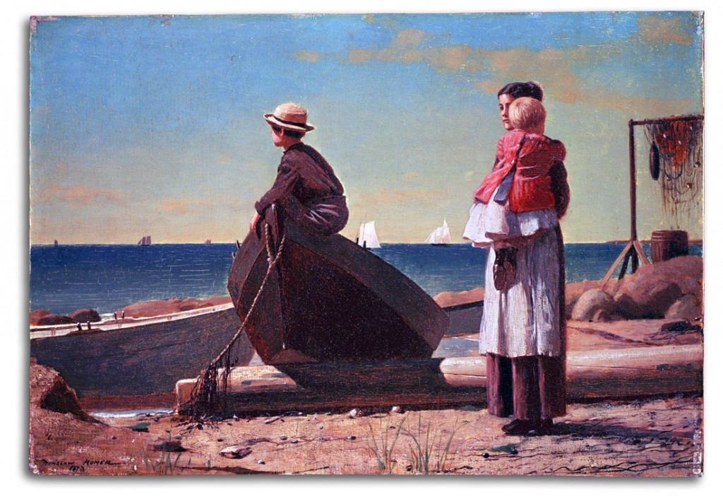 homer-dads_coming Image of 'Dad's Coming' (painted 1873) by Homer.