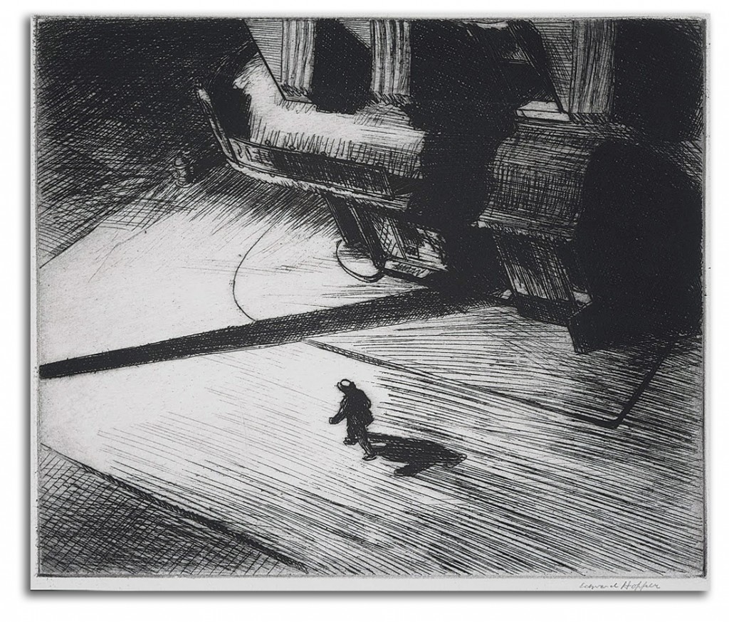 hopper-night_shadows Image of 'Night Shadows' by Hopper.