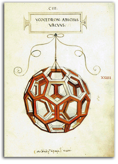 leonardo-divineprop-manuscript Image of page from Leonardo's 'Divina Proportione.'