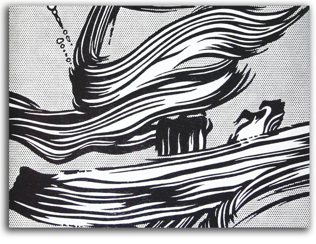 lichtenstein-brushstrokes Image of Lichtenstein lithograph.