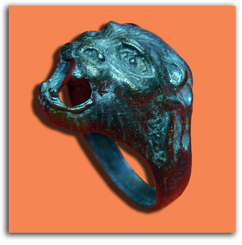 lions_head_ring Image of lion's head ring.