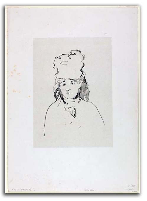 manet-morisot-silhouette Image of Manet's 'Berthe Morisot in Silhouette.'