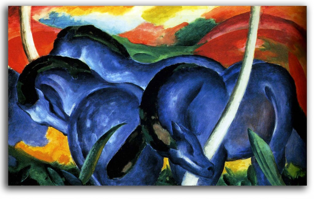 marc-large_blue_horses Image of 'Large Blues Horses' by Marc.