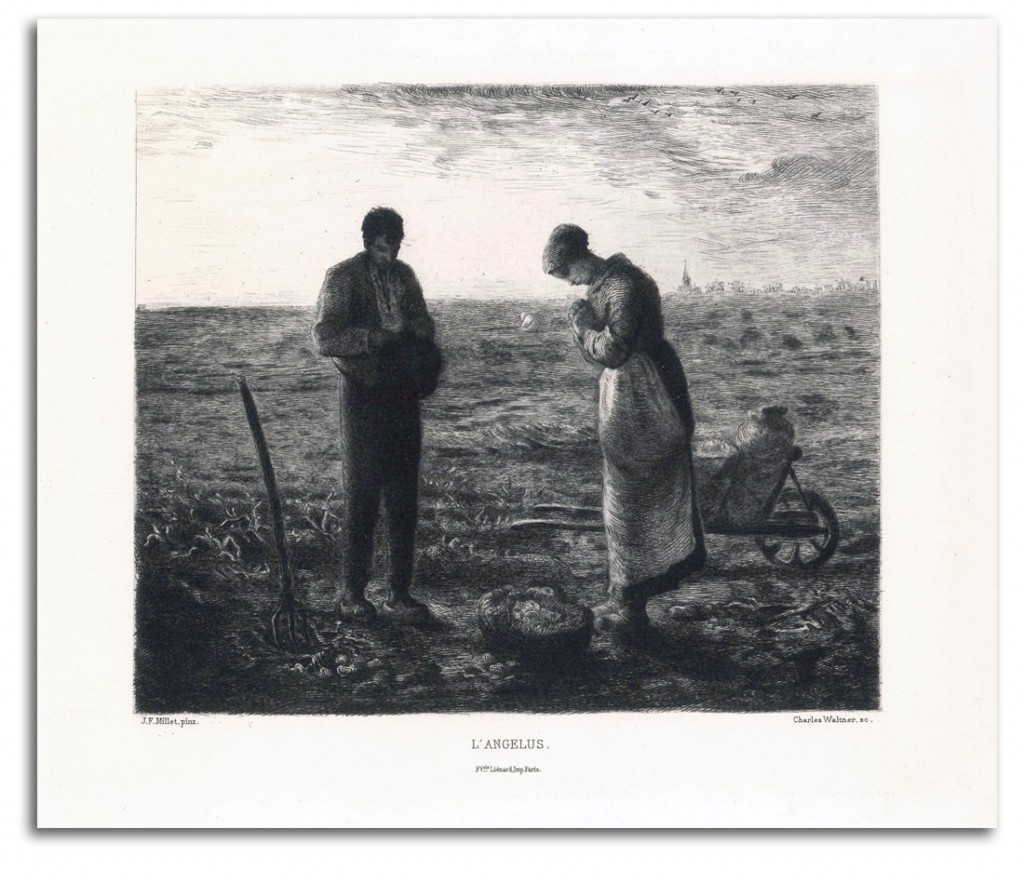 millet-the_angelus-rev Image of 'The Angelus' by Millet.