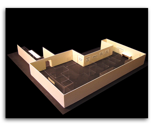 model-exterior-rear Image of museum model - exterior, rear.