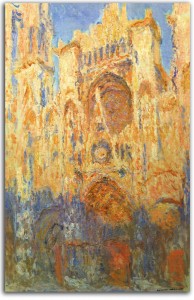 monet-rouen Image of Rouen cathedral as painted by Monet.