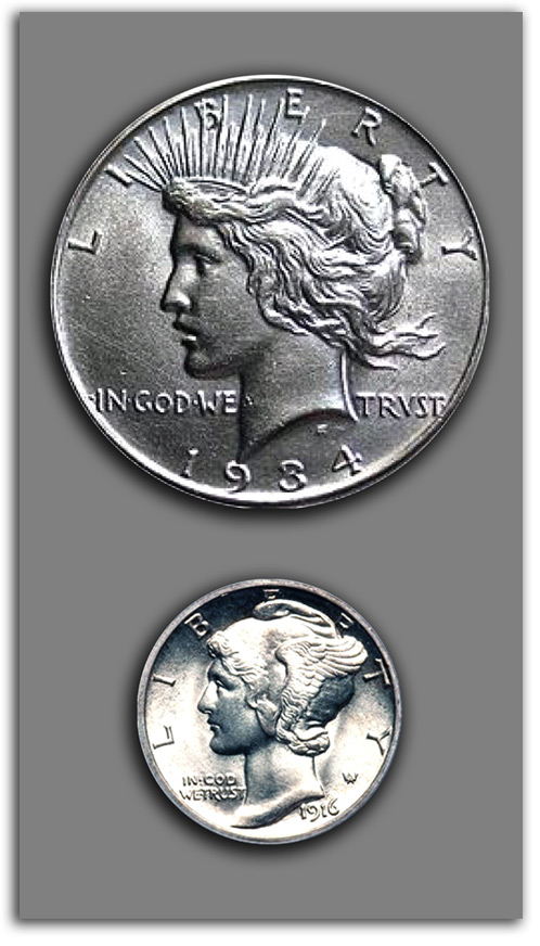 nike_conclusion Image of American coins with Nike goddess images.