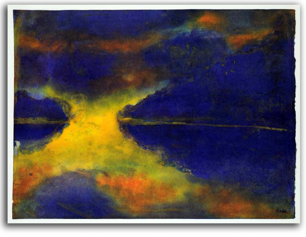 nolde-lake_geneva Image of Emil Nolde watercolor.