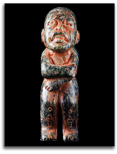 olmec_shaman-2-v1 Image of shaman figure undergoing transformation - view 1.
