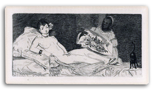 olympia-manet Image of painting by Manet - 'Olympia.'