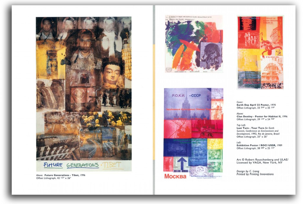 rauschenberg-p2 Image of brochure interior for Rauschenberg show.