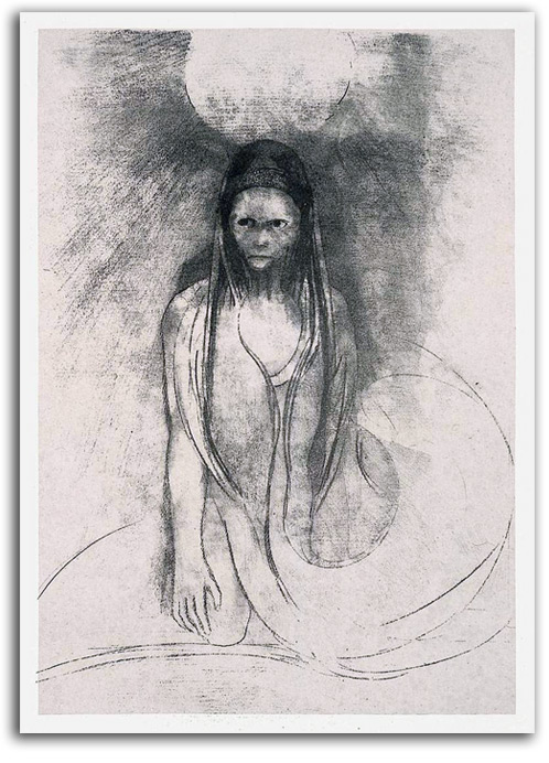 redon-became_the_buddha Image of Redon lithograph.