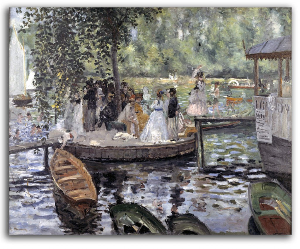 renoir-frog_pond Image of 'La Grenouillere' by Renoir.
