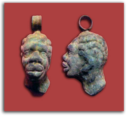 roman-african_head Image of Roman pendant depicting African man.
