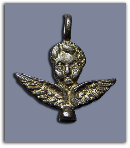 roman_fibula_head Image of angel head pendant.