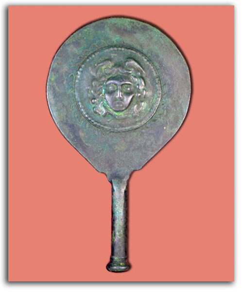 roman_medusa_mirror Image of Roman Medusa hand mirror.