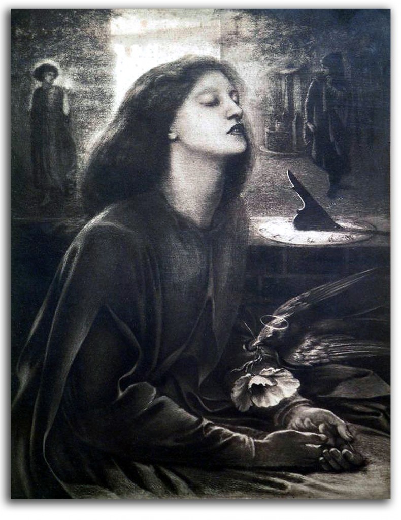 rosetti-beatrix-engraving Image of Rossetti engraving