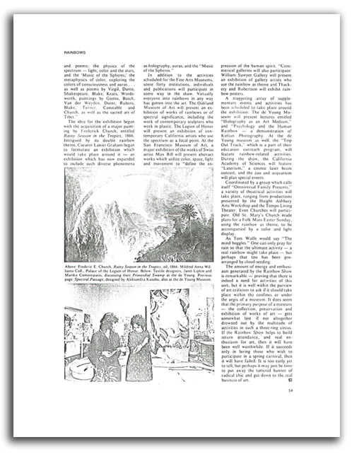 sf-rainbows-2 Image of second page of Gallery Guide.