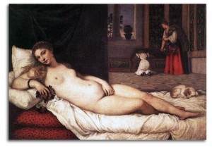 titian-venus-urbino Image of 'Venus of Urbino' by Titian.