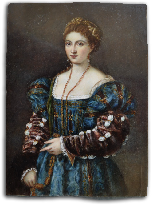 titian Image of Titian watercolor portrait.