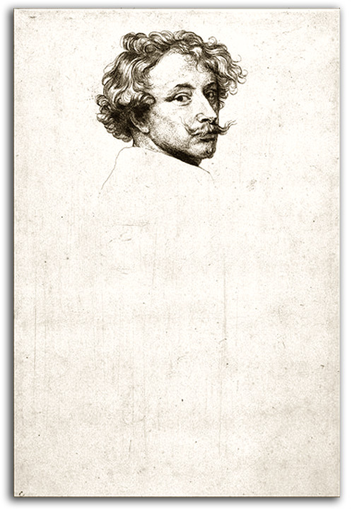 van_dyck-etch-self Image of Van Dyck's self-portrait etching of 1630.