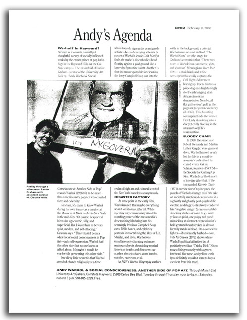 warhol-2000 Image of Andy Warhol publicity article.