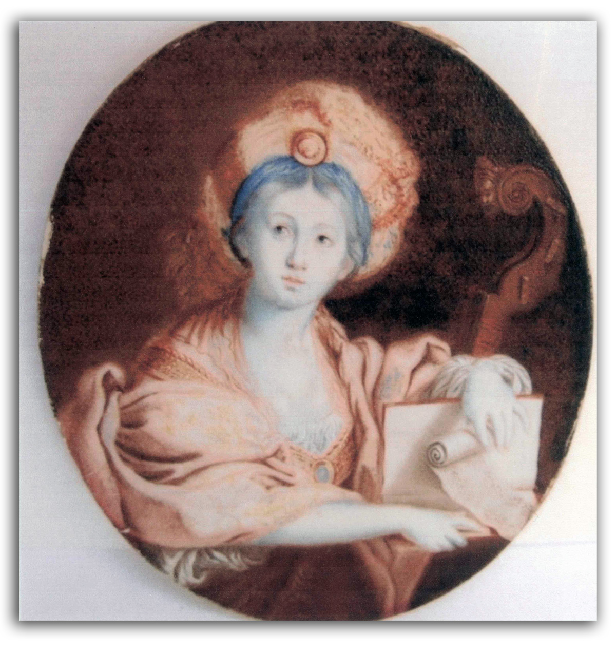 lebrun-02 Detailed image of 'Muse of Music' portrait.