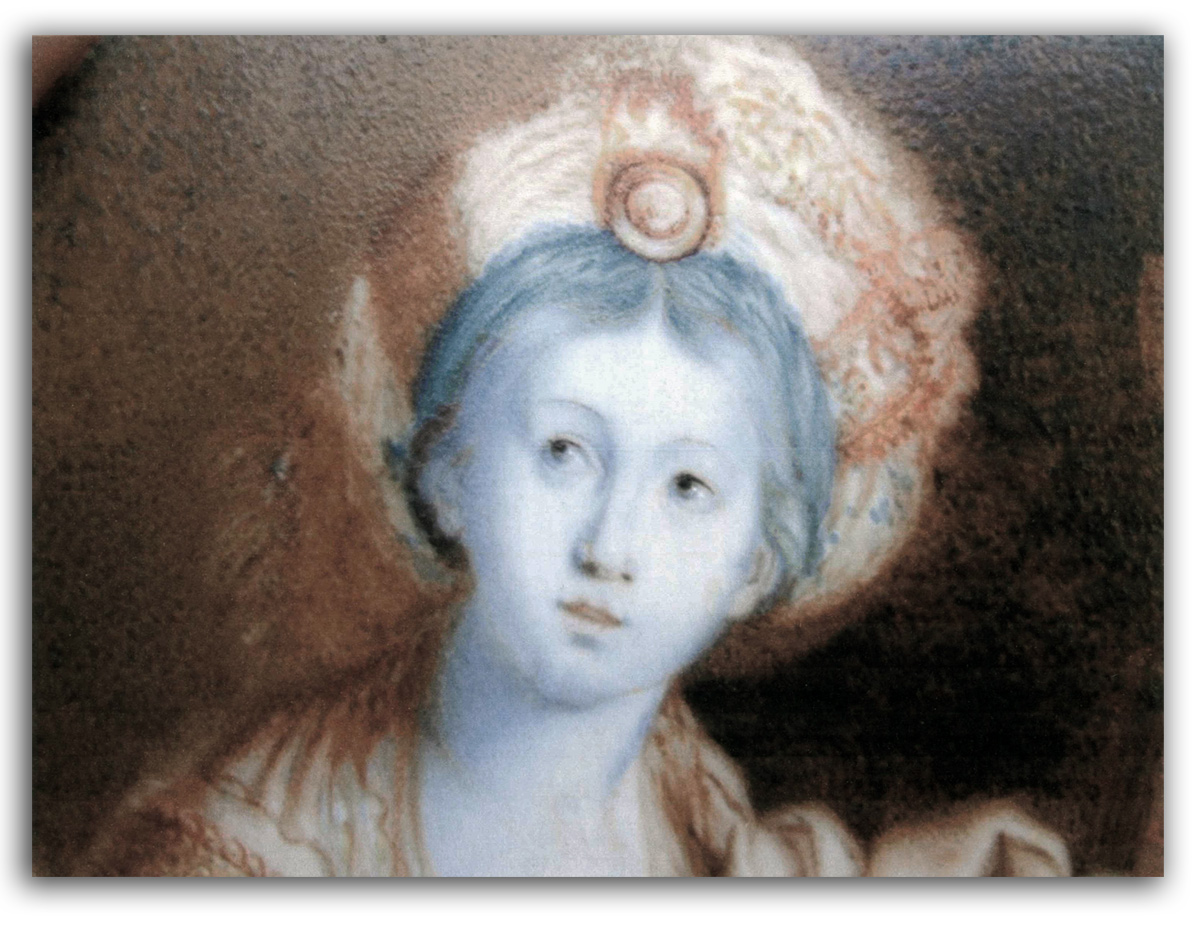 lebrun-03 Detailed image of 'Muse of Music' portrait.