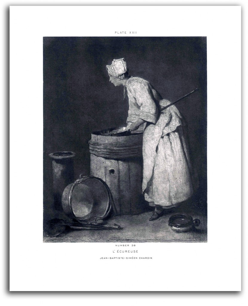 chardin-scullery_maid Image of print of Chardin painting.