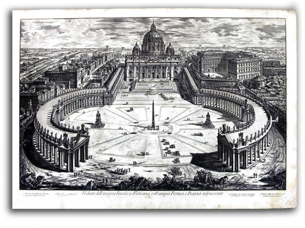 piranesi-st_peters Image of etching of St. Peters Square by Piranesi.