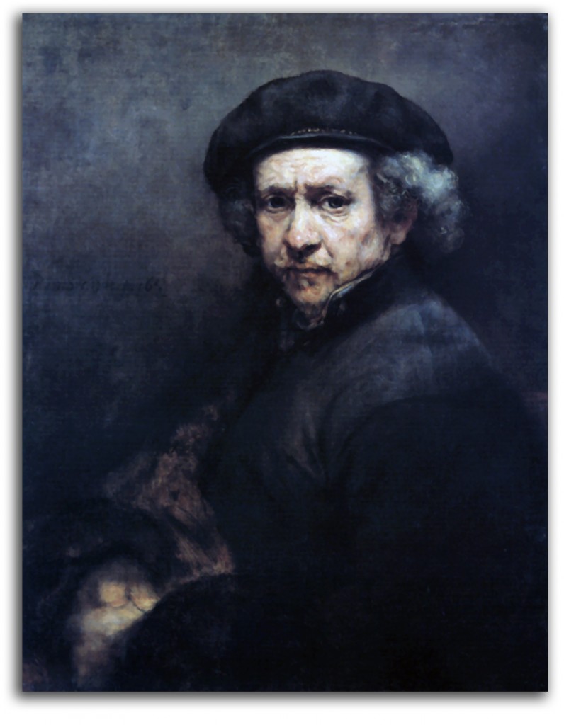 rembrandt-self_portrait Image of painting by Rembrandt.