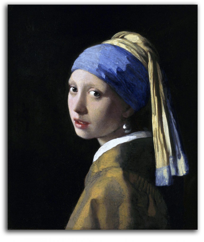 vermeer-girl-earrings Image of painting by Vermeer.